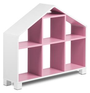 Vingo Dětský regál domeček - růžový, 81 cm