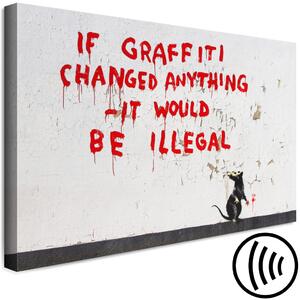 Obraz Banksyho poselství (1-dílný) - citát v angličtině na muralu