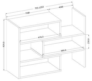 ADRK Furniture Regál KARI BS-KAI-83-S