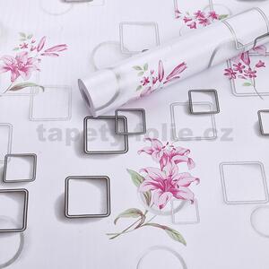 Samolepící tapety 45 cm x 10 m IMPOL TRADE 9413 květy s rámečky samolepící tapety