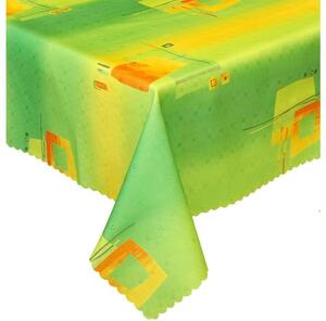 Forbyt Ubrus s nešpinivou úpravou Duha zelenožlutá obdélník ovál Velikost: 50 x 100 cm