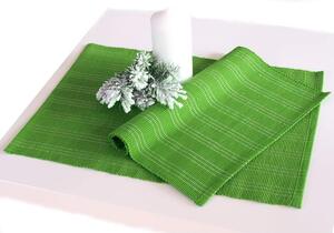Forbyt Prostírání bavlněné Proužky zelené obdélník 33 x 45 cm Barva: Zelená, Velikost: 33 x 45 cm