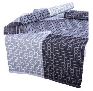 Forbyt Prostírání bavlněné Cubes šedý 40 x 120 cm