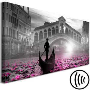 Obraz Kouzelné Benátky (1-dílný) úzký šedý