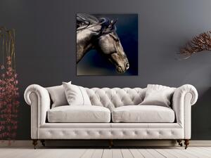 Obraz Vlající hříva - umělecká fotografie s detailem koně
