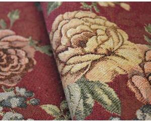 Gobelínová látka růže Gold bordo color 7
