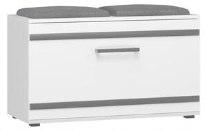 Botník s sedátkem TopEshop 85 x 45 x 35 cm bílý