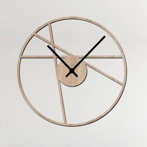 Dřevo života | Nástěnné hodiny LINES I | Barva: Ořech | Velikost hodin: 35x35
