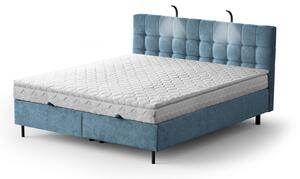 Čalouněná postel Monet 140 x 200, modrá Aston