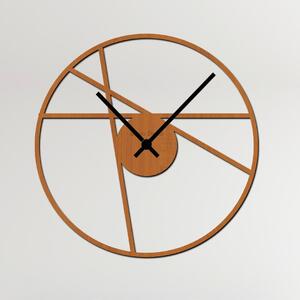 Dřevo života | Nástěnné hodiny LINES I | Barva: Ořech | Velikost hodin: 35x35