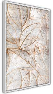 Artgeist Copper Leaves Velikosti (šířkaxvýška): 20x30, Finální vzhled: Černý rám s paspartou