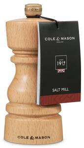 Cole&Mason Mlýnek na sůl London Precision+ přírodní buk 13 cm