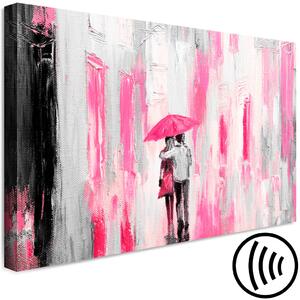 Obraz Zamilovaný deštník (1 kus) široký růžový