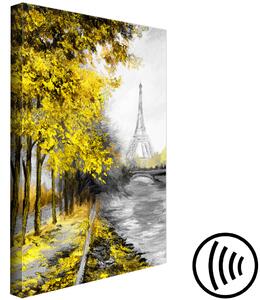 Obraz Pařížský kanál (1-dílný) vertikální žlutý