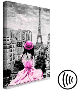 Obraz Pařížská barva (1-dílný) vertikální růžový