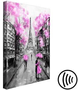 Obraz Pařížské rande (1-dílný) vertikální růžový