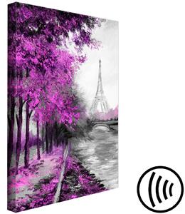 Obraz Pařížský kanál (1 panel) vertikální růžová