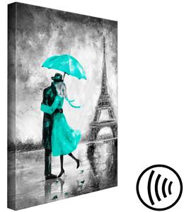 Obraz Pařížská mlha (1 panel) vertikální zelená