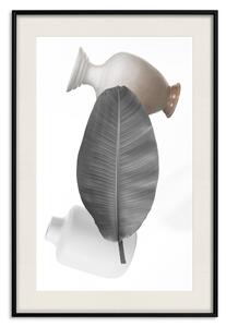 Plakát Síla Řemesla - zátiší listů a váz v abstraktním stylu