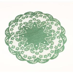 Forbyt Ubrus žakárový Felicia zelený kulatý ovál Velikost: 122 x 157 cm