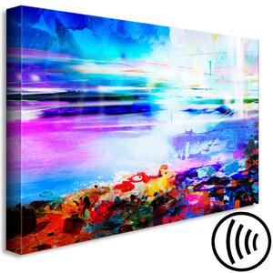 Obraz Pláž v tropech (1-dílný) - námořnická barevná abstrakce