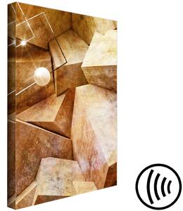 Obraz Skalní bloky (1-dílný) - geometrická abstrakce s kameny