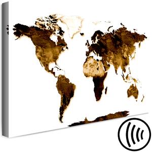 Obraz Klimatické zóny (1-dílný) - mapa světa a reliéf