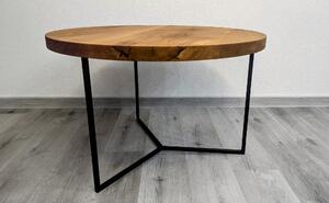 Konferenční stolek z dubového masivu SMALLbro v industriálním designu