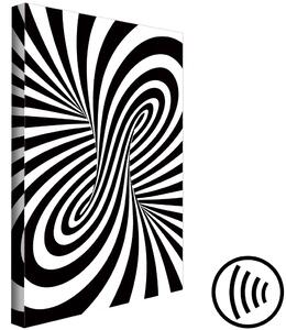 Obraz Optická iluze (1-dílný) - černobílá psychedelická abstrakce