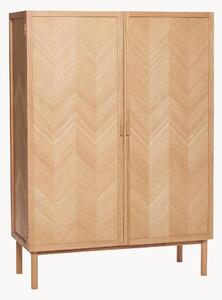 Šatní skříň z dubového dřeva se vzorem rybí kosti Herringbone