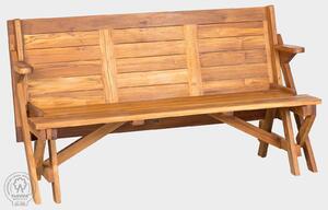 Fakopa MORENO - rozkládací lavice, skládací stůl z teaku