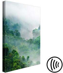 Obraz Stromy v mlze (1-dílný) - horská krajina a kouzlo lesa