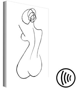 Obraz Symbol něhy (1-dílný) - silueta ženy na bílém pozadí