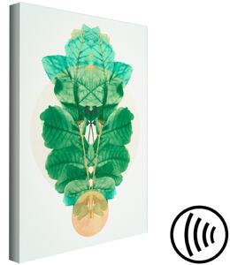 Obraz Příroda v umění (1 kus) - rostlinný motiv v zelené abstrakci