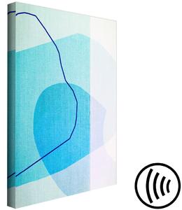 Obraz Geometrický minimalismus (1-dílný) - modrá barva v abstraktním umění
