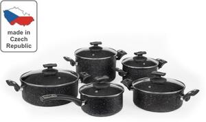 KOLIMAX Sada nádobí BLACK GRANITEC, 10 dílů