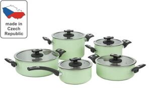 KOLIMAX Sada nádobí COMFORT GREEN, 10 dílů, s venkovním keramickým povrchem