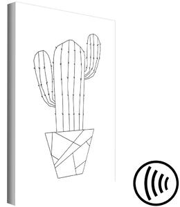 Obraz Divoký kaktus (1-dílný) svislý - květ s geometrickými tvary