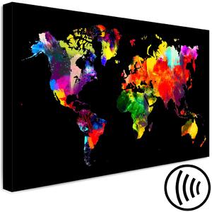 Obraz Děti světa (1-dílný) široký - abstraktní barevné kontinenty