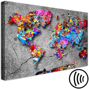 Obraz Barevné variace (1-dílný) široký - abstraktní světová mapa