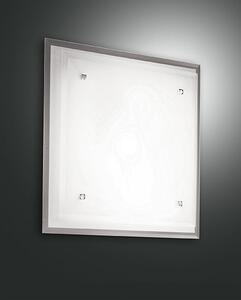 Fabas 2957-65-102 Maggie, stropní hranaté svítidlo z bílého skla, 2x60W, 40x40cm