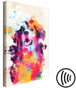 Obraz Akvarelový pes (1-dílný) svislý - futuristicky zbarvené zvíře