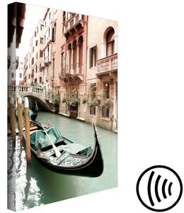 Obraz Benátská vzpomínka (1-dílný) svislý - architektura ulic města