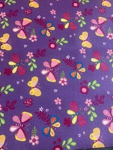 Dětský metrážový koberec Motýlek 5291 - Rozměr na míru s obšitím cm