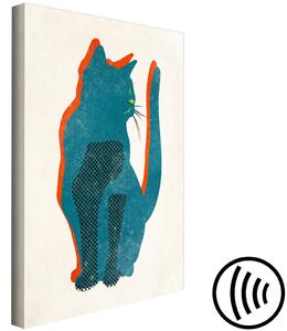 Obraz Kočičí nálady (1-dílný) svislý - abstrakce zvířat na světlém pozadí