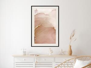 Plakát Leský Vítr - textura abstraktního oranžového písku