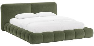 -25 % Dny MOMENTI– Micadoni Zelená žinylková dvoulůžková postel Solange 180 x 200 cm