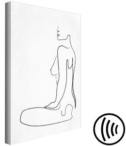Obraz Ženský tvar (1-dílný) svislý - abstraktní linkování ženy