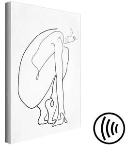 Obraz Perfektní linie (1-dílný) svislý - abstraktní ženská postava