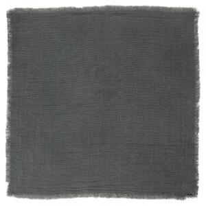 Bavlněný ubrousek Double Weaving Dark Grey 40 x 40 cm